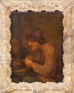 Interno Di Locanda Con Fumatori Di Pipa
