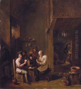 Giocatori Di Carte In Osteria by David The Younger Teniers