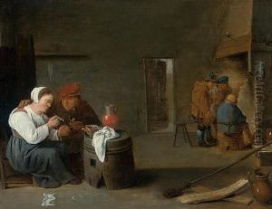 Peasants Smoking In An Interior