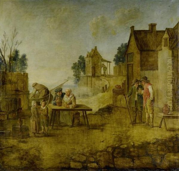 Scene In Front Of A Tavern - view 1