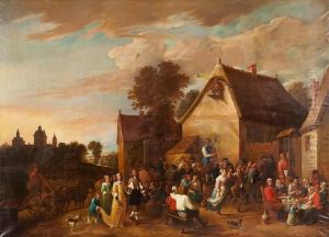 Bauernhochzeit by David The Younger Teniers