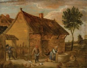 El Trabajo En La Granja by David The Younger Teniers