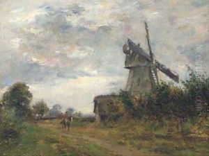 An Essex windmill by James Herbert Snell
