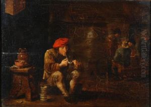 Interno Di Osteria Con Fumatore Di Pipa