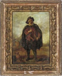 A Hurdy Gurdy Player by David The Younger Teniers