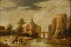 Stadtlandschaft Mit Bauer Und Kuhen by David The Younger Teniers