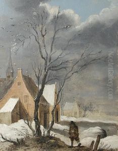 Figure In A Winter Landscape by David The Younger Teniers