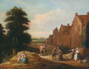 Strada Di Villaggio Con Contadini Come Figure Accessorie by David The Younger Teniers