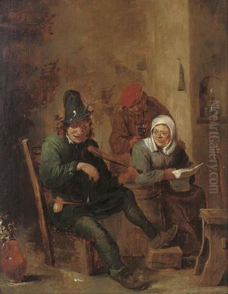 Peasants Making Music In An Interior - view 1
