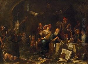 Die Versuchung Des Hl. Antonius by David The Younger Teniers