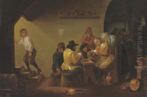 Peasants Playing Cards In An Inn by David The Younger Teniers