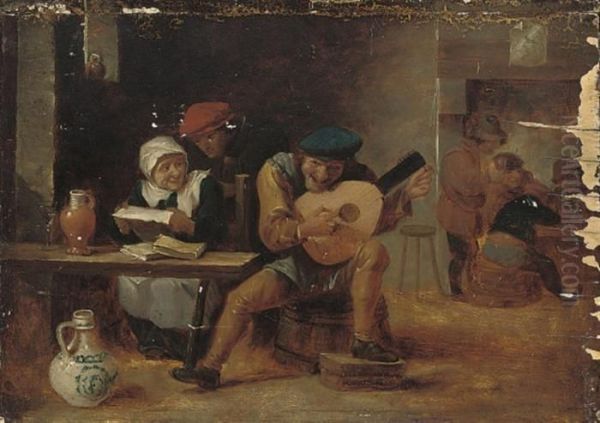 Peasants Drinking And Merrymaking In A Tavern - view 1