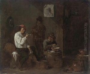 Peasants Smoking In A Tavern