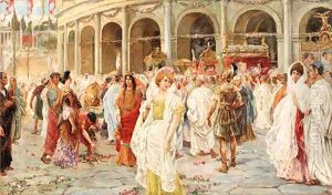 Outside the Roman Coliseum by Spanish School