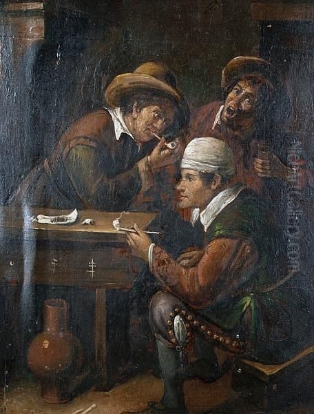 Men Smoking In An Interior - view 1