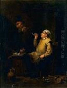 Deux Fumeurs Autour D'une Table Deux Fumeurs Autour D'une Table
