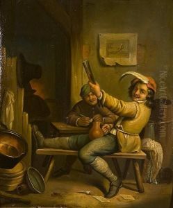 Men Drinking In An Inn by David The Younger Teniers