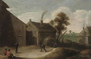 Peasants Playing Skittles Ouside An Inn