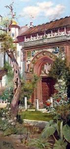 The portico of Santa Paula, Sevilla by Spanish School