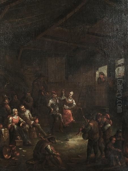 Peasants Merrymaking In A Barn - view 1