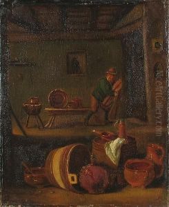 An Interior Scene Of A Tavern