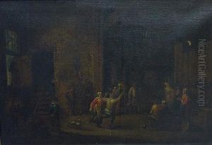 Interior Of An Inn With Peasants Merrymaking by David The Younger Teniers