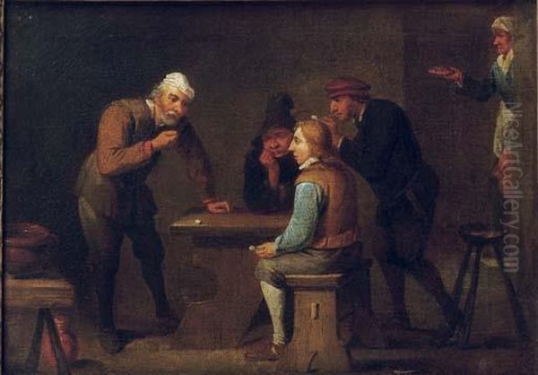 Peasants Gambling And Smoking In An Inn - view 1