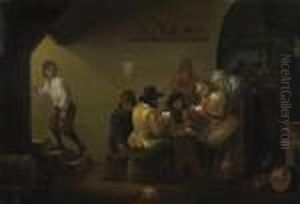 Cardplayers In The Pub by David The Younger Teniers