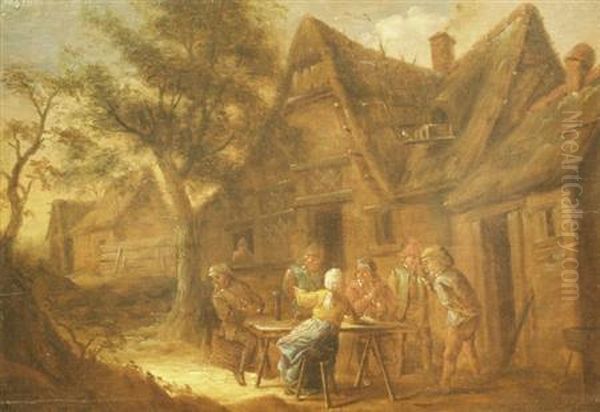 Peasants Outside A Tavern - view 1
