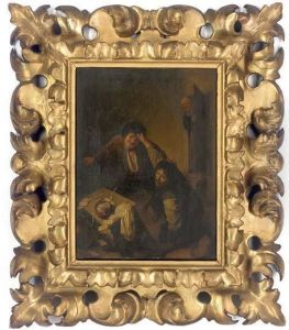 Two Peasants Brawling In A Tavern; And A Dentist With An Old Woman