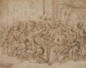 A Monkey Banquet by David The Younger Teniers