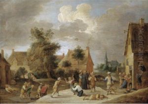 Soldiers Sacking A Village by David The Younger Teniers