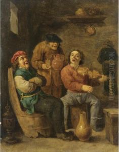 Interno Con Suonatore Di Violino by David The Younger Teniers