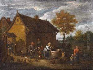 Peasants Before A Cottage