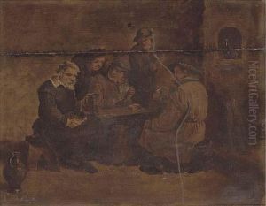 Card Players In An Interior by David The Younger Teniers