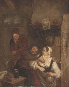 Amorous Peasants In An Interior
