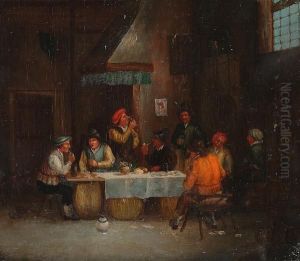 Peasants In A Tavern Interior. by David The Younger Teniers