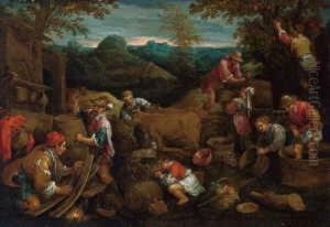 Allegorie Des Herbstes (nach J. Bassano). by David The Younger Teniers