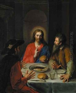The Supper at Emmaus by Spanish School