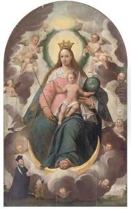 The Virgin and Child Enthroned by Spanish School