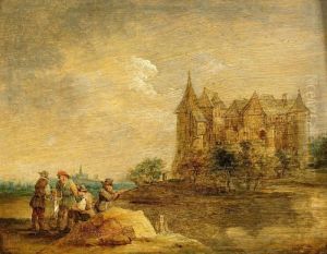 Landskap Med Fiskare by David The Younger Teniers