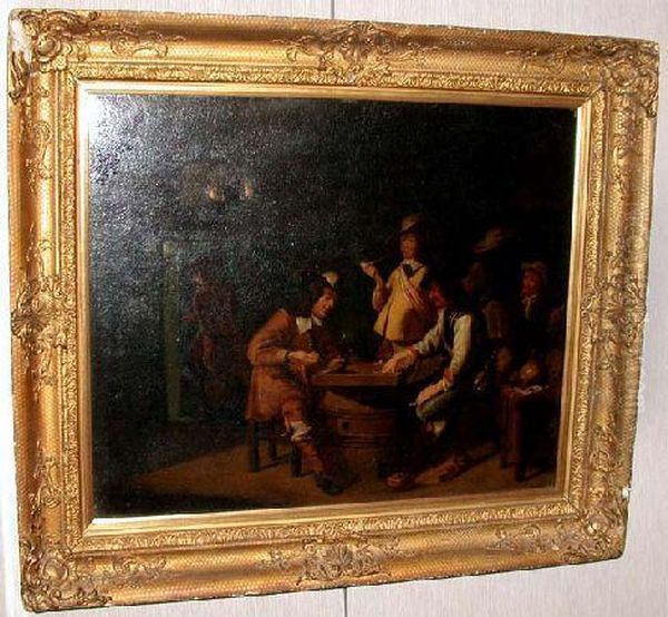 Smokers Gambling In A Interior - view 1