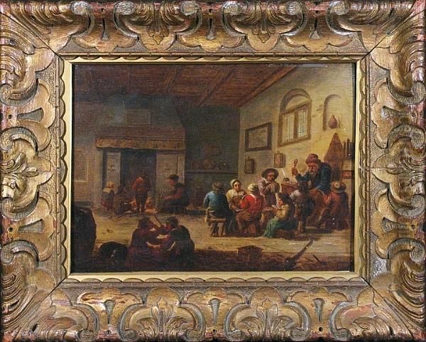 A Dutch Interior Scene With Numerous Figures - view 1