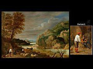 Landschaft Mit Hirten by David The Younger Teniers