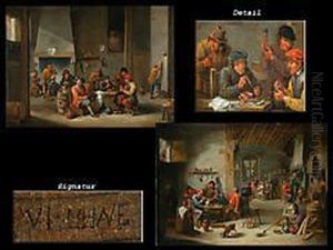 Bauern In Einer Dorfschanke by David The Younger Teniers