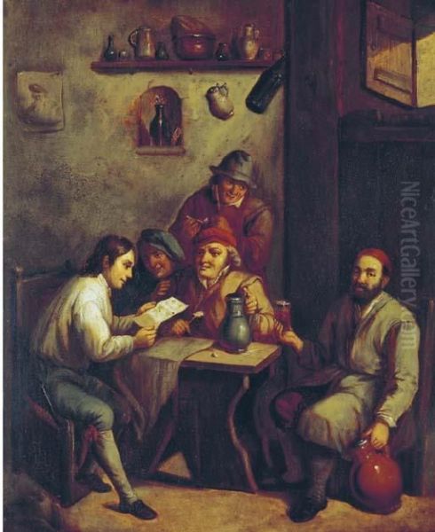 Figures In A Tavern Interior - view 1