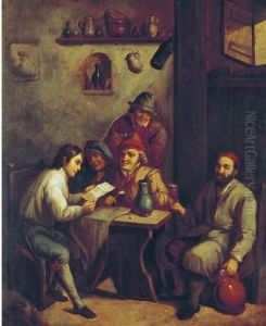 Figures In A Tavern Interior by David The Younger Teniers