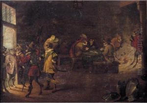 A Monkey Guard House by David The Younger Teniers