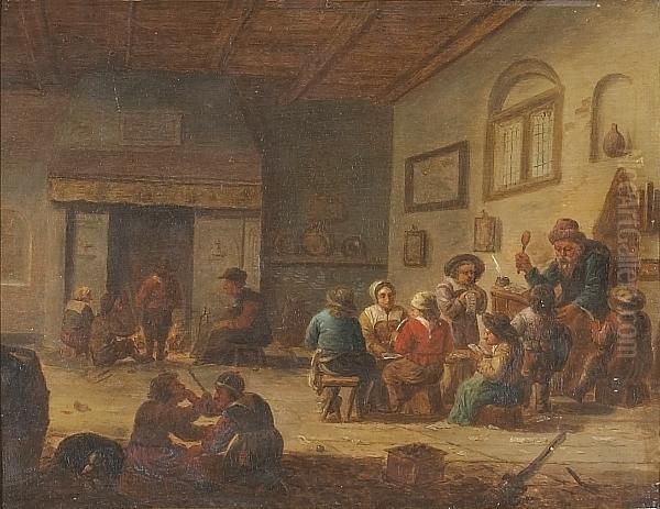 A Dutch Interior Scene With Numerous Figures - view 1