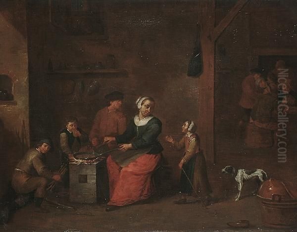 A Peasant Family In An Interior - view 1